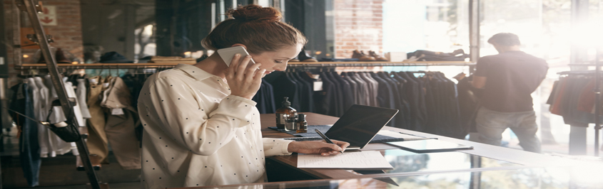 Small Business Owner on Phone